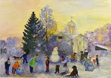 Янковская Елизавета, 14 лет "Зимний день" Преподаватель Нестерова Ю.П.