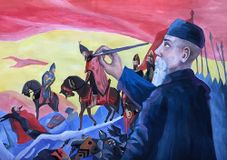 Рублева Арина, 15 лет Рерих пишет полотно Александр Невский в честь 700летия битвы на Чудском озере 1942г